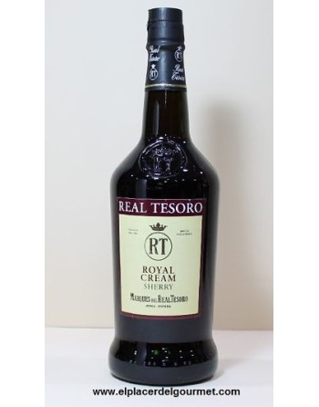 Sherry wine royal cream bodegas Real Tesoro 37.5 cl