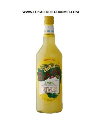 LICOR BANANA RIVES SIN ALCOHOL 1L