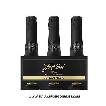 VIN BLANC ESPUMOSO cordon FREIXENET cava Noir 20 cl pour les bouteilles brut Pack 3