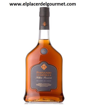 VINO JEREZ brandy SOLERA GRAN RESERVA ORO 50 cl.FERNANDO DE CASTILLA