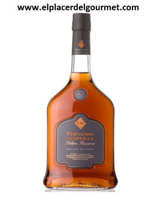VINO JEREZ brandy SOLERA GRAN RESERVA ORO 50 cl.FERNANDO DE CASTILLA