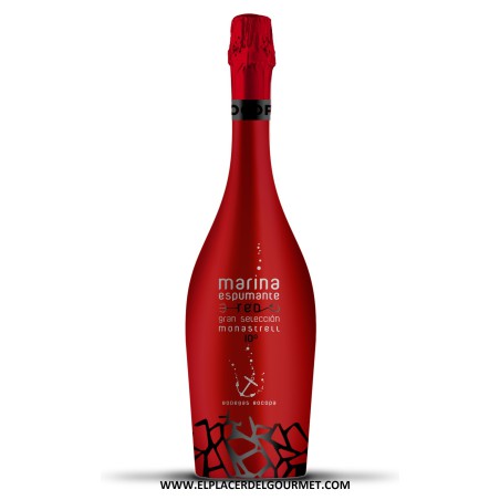 vin RED  pétillant 75 cl mer étincelante.