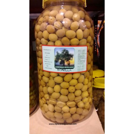 Aceitunas Bonilla bote 5 kilos sabor anchoas. Compra 5 unidades con un 10% de descuento